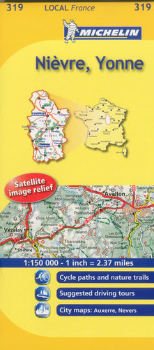 Nievre, Yonne: No. 319 (Michelin Local Maps)