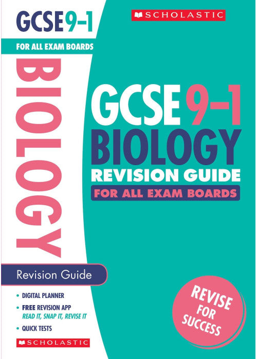 GCSE Biology Revision Guide for All Boards. Perfect for Home Learning and includes a free revision app (Scholastic GCSE Grades 9-1 Revision and Practice)