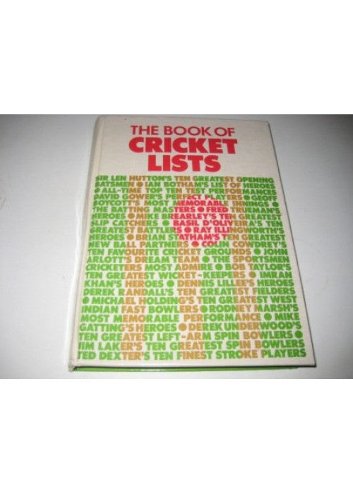 Book of Cricket Lists