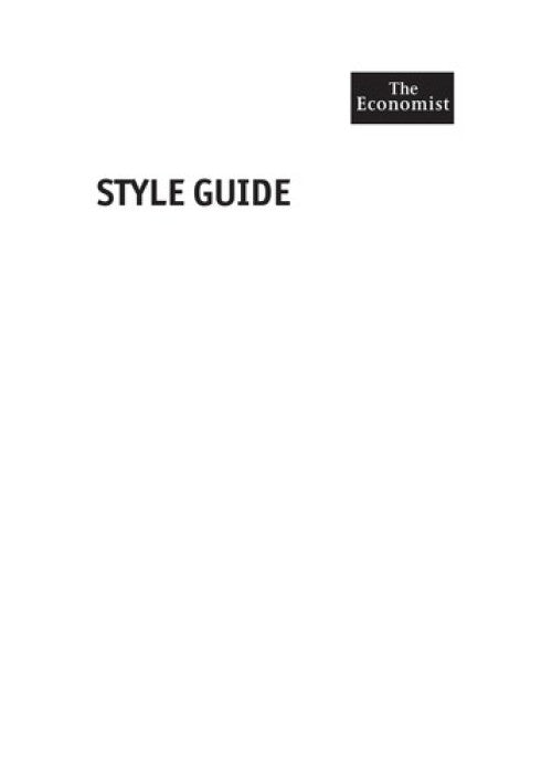 The Economist Style Guide