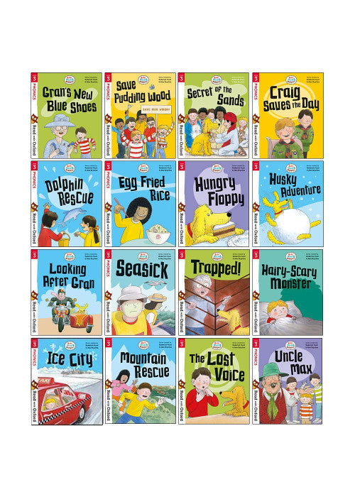 Biff, Chip and Kipper Stage 3 Read with Oxford: 5+: 16 Books Collection Set