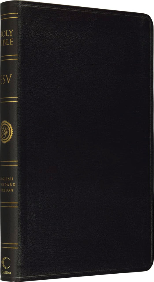 Holy Bible: English Standard Version (ESV) Anglicised Black Leather Thinline edition