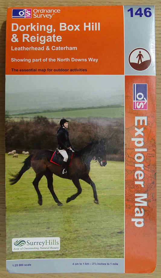 Dorking, Box Hill and Reigate: Sheet 146 (Explorer Maps)