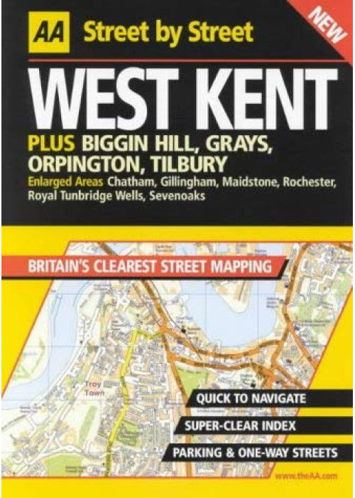 AA Street by Street Kent, West