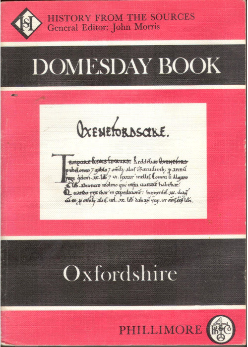 Domesday Book Oxfordshire: History From the Sources (Domesday Books (Phillimore))