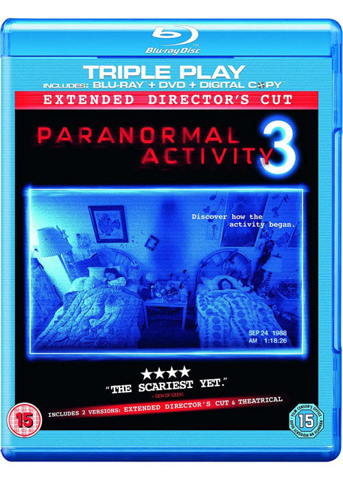 Paranormal Activity 3 Triple Play (Blu-ray + DVD + Digital Copy) [2012] [Region Free]