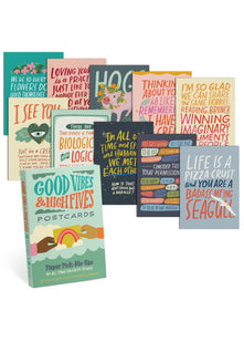 Em & Friends Good Vibes & High Fives Postcards Book, Set of 20 Postcards