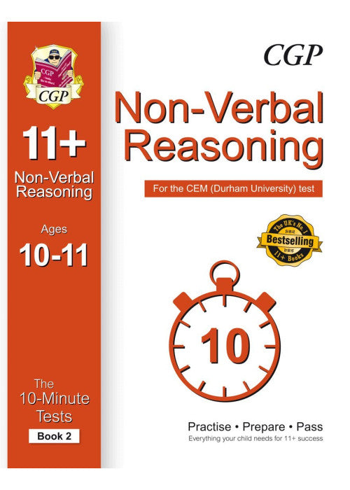 10-Minute Tests for 11+ Non-Verbal Reasoning Ages 10-11 (Book 2) - CEM Test (CGP 11+ CEM)