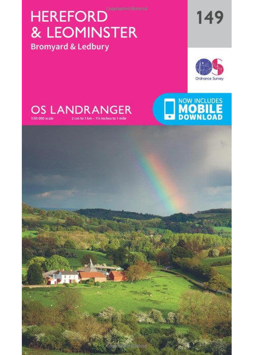Hereford & Leominster Map | Bromyard & Ledbury | Ordnance Survey | OS Landranger Map 149 | England | Walks | Cycling | Days Out | Maps | Adventure