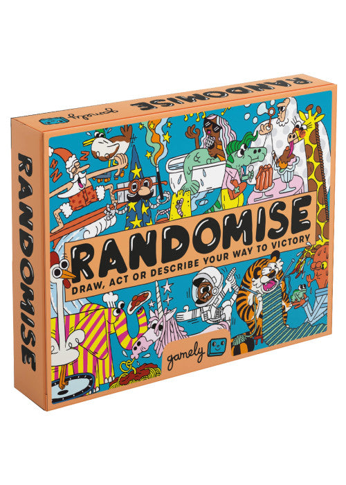 Randomise | The hilarious pocketsize party game of acting, drawing and describing for families, adults & kids (Classic Edition)