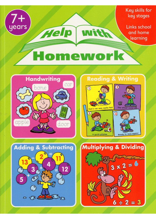 Help with Homework: Handwriting; Reading and Writing; Adding and Subtracting; Multiplying and Dividing