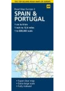 Spain and Portugal: No. 2 (AA Road Map Europe Series)