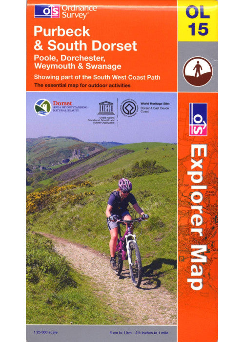 Purbeck and South Dorset, Poole, Dorchester, Weymouth & Swanage: Sheet OL15 (OS Explorer Map)
