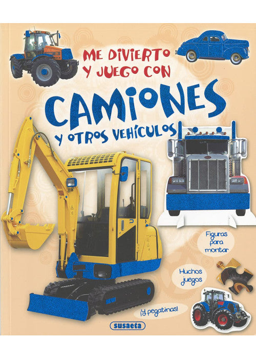 Me divierto y juego con camiones y otros vehículos